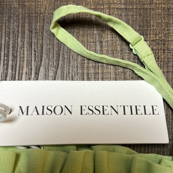 Maison Essentiele Womens Gathered Cami L Aloe Gel Adjustable Cotton Linen Summer - Picture 6 of 9